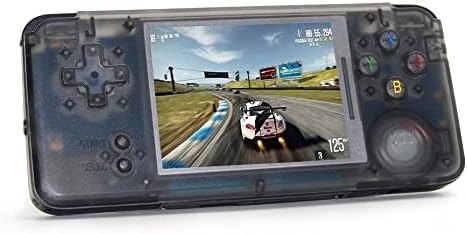 Anbernic Handheld Game Console, Retro game console 3 Inch IPS Screen Built-in 3000 classic game console (Transparent Black)