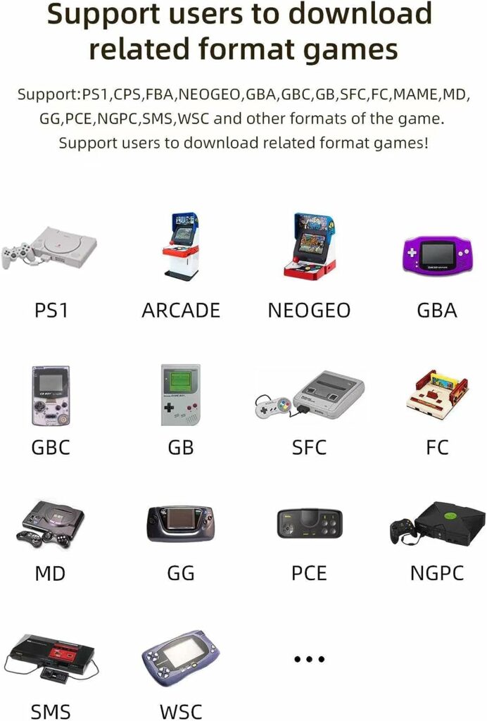 ANBERNIC RG35XX Retro Handheld Game Console (Gray, 64G TF Card, 5500+ Games)