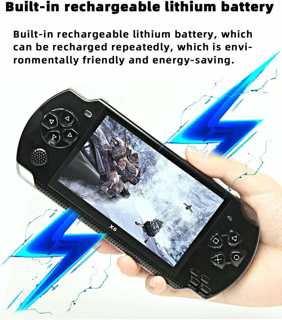 CZT 4.3 inch 8GB handheld game console built in 1500 games support multiple simulators x6 retro video game console mp3/mp4/Ebook TV OUT portable game player