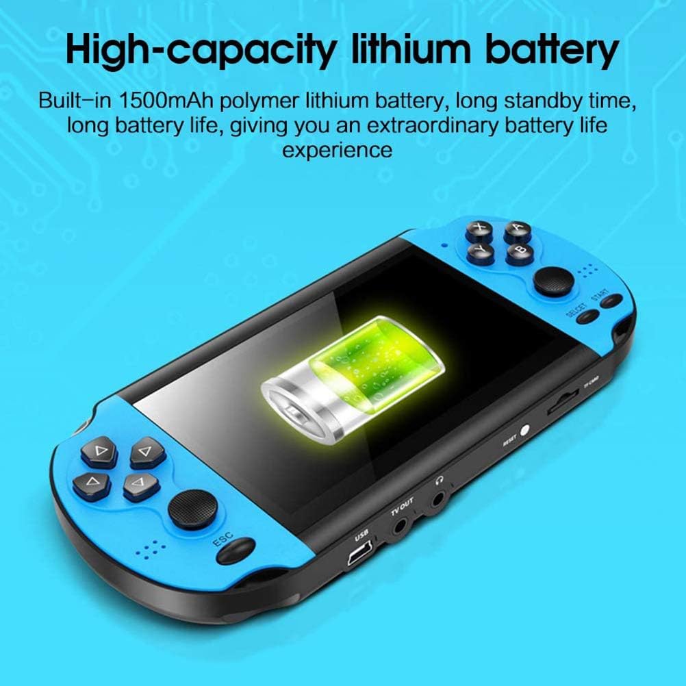 Handheld Game Console, 4.3 inch 8G Retro Video Games Console, Built in 10000 Classic Games, Multifunction Rechargeable Electronic Game Player, Best Gift for Kids and Adults