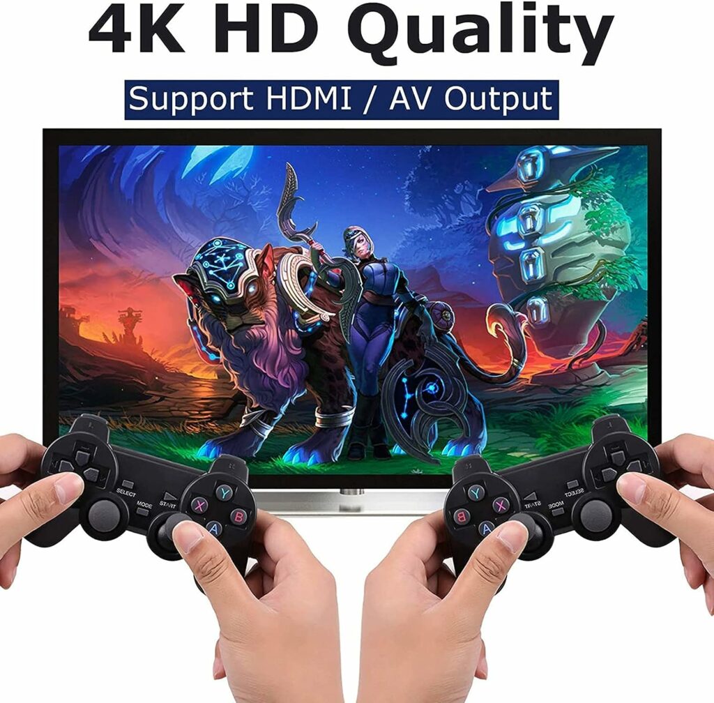 KINMRIS Super Console X PRO Video Game Console Built in 50,000+ Games,2 Gamepads,Game Consoles for 4K TV Support HD Output,Support 5 Players,LAN/WiFi,Gifts