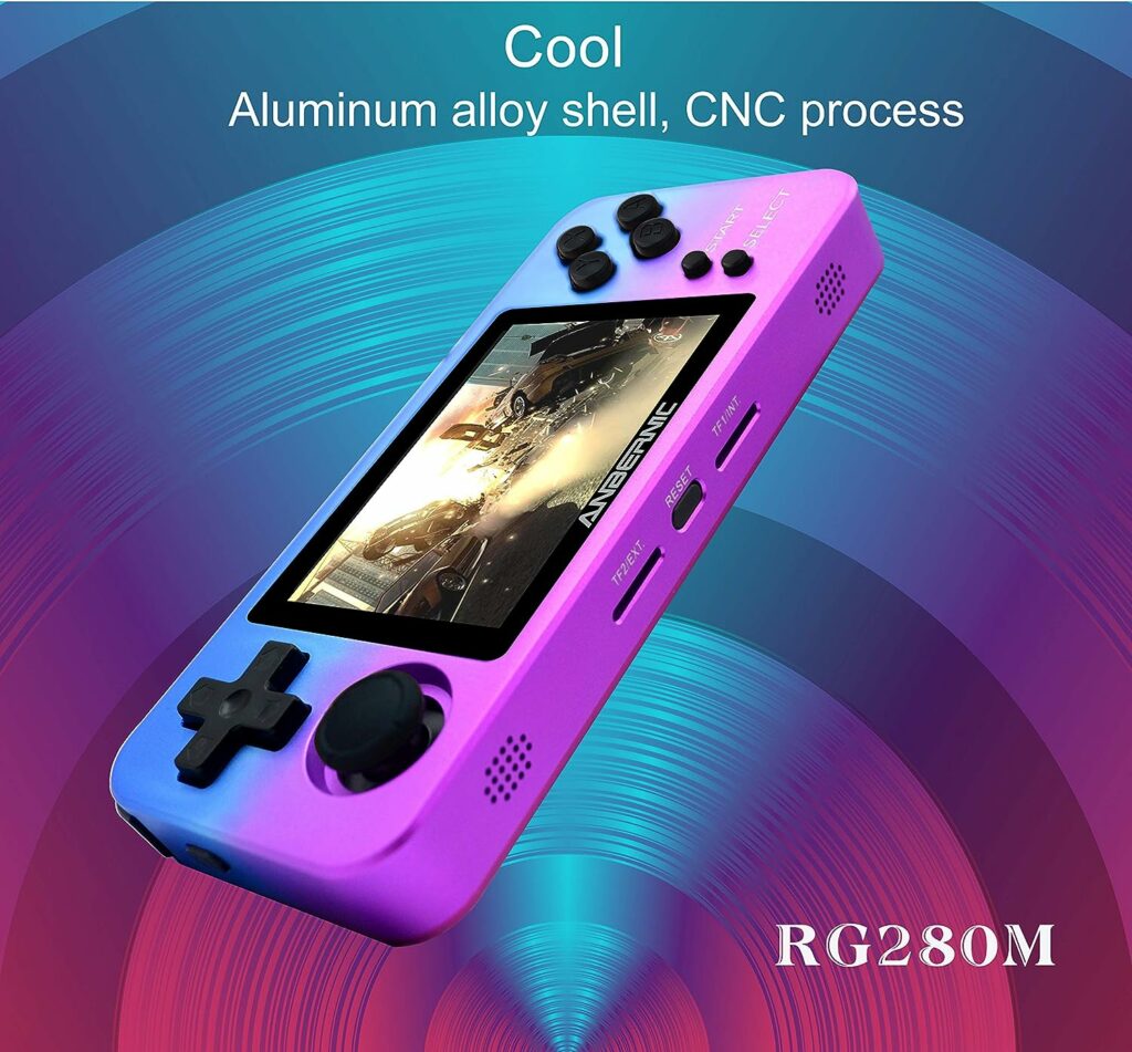 RG280M Handheld Game Console ,Retro Game Console OpenDingux Tony System , 32G TF Card 2500 Classic Game Console 2.8 Inch IPS Screen Portable Video Game Console (Gradient)