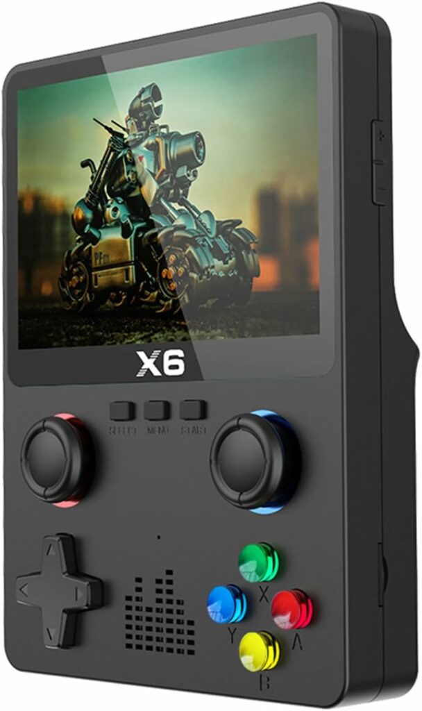 Breadom X6 Retro Handheld Games Consoles, Built In 10000+ Games, 3.5 Inch IPS Screen Retro Games Console, 11 Emulators Retro Handheld Game Console Dual 3D Joystick, Supports two-Player Games, Black