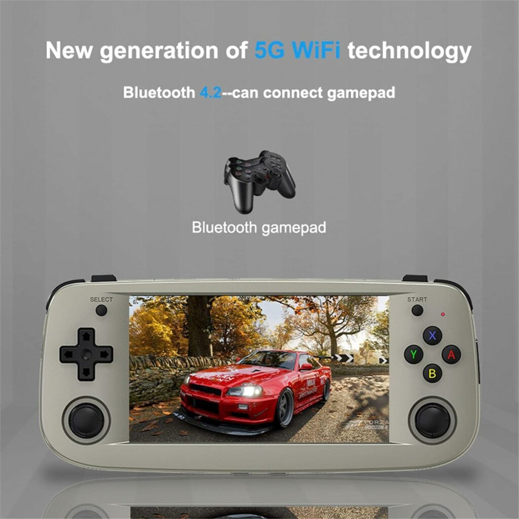RUMUI Portable Game Console,4.95-inch HD Screen Multifunctional Consoles - Portable Game Console Emulator Console with High Capacity Lithium Battery USB Quick Charge